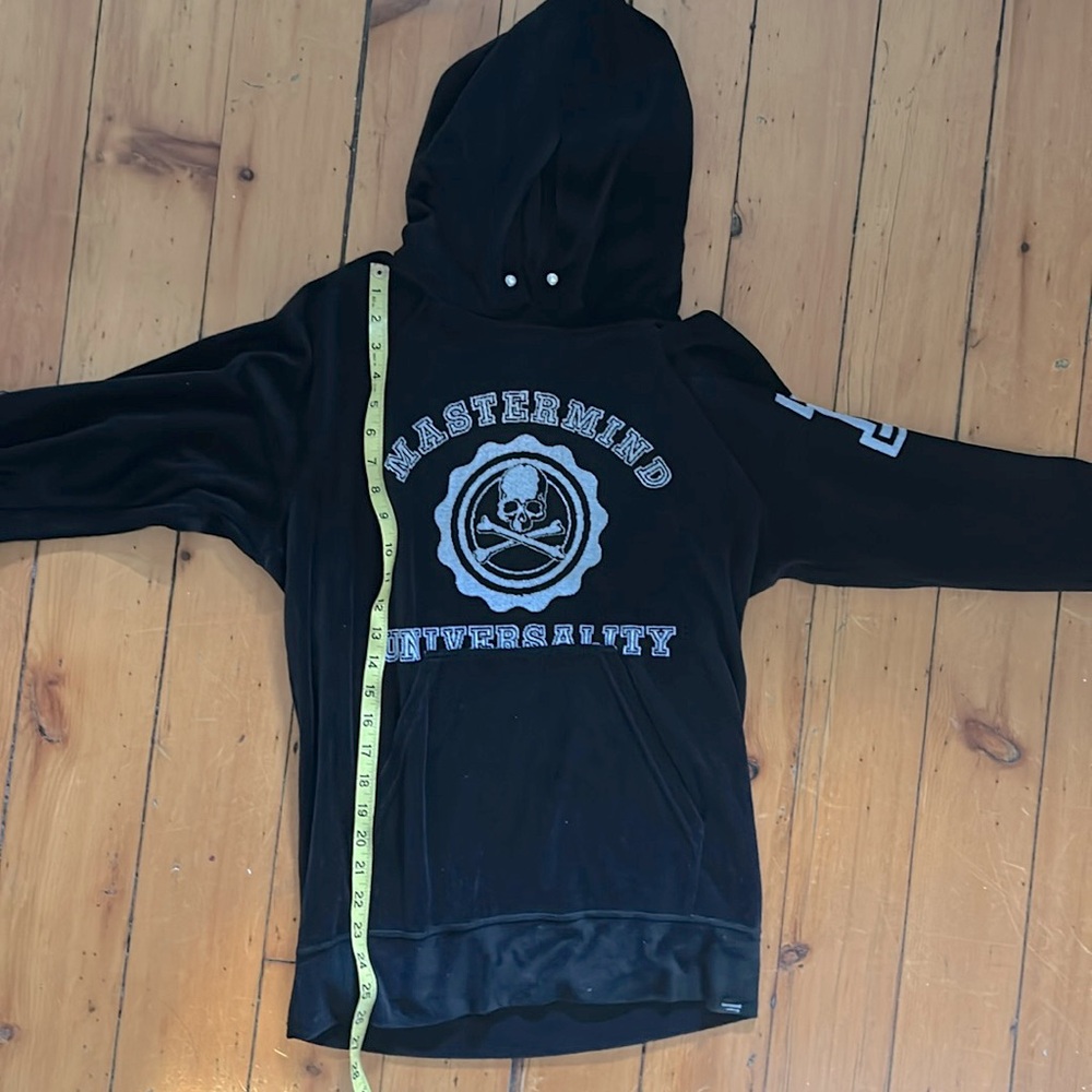 Mastermind Japan thin velvety hoodie.